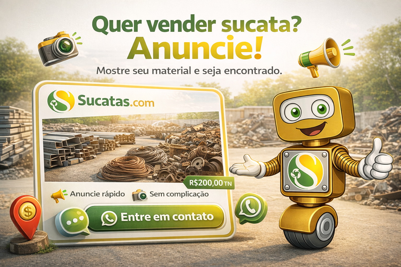 Quer vender sucata? Anuncie!