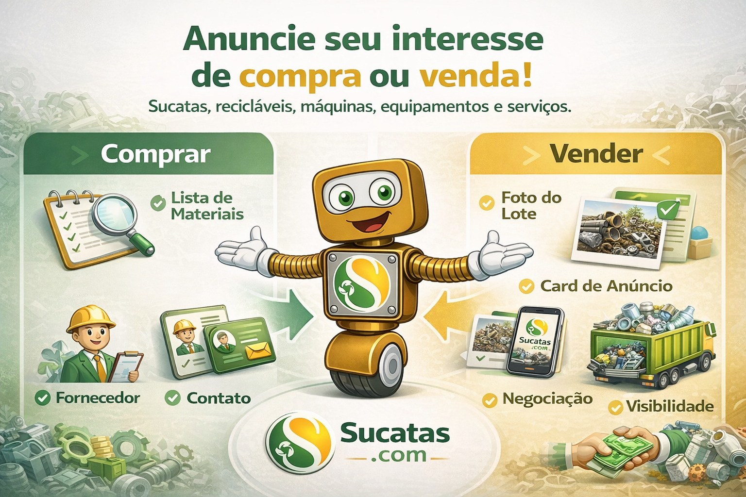 Anuncie seu interesse de compra ou venda!