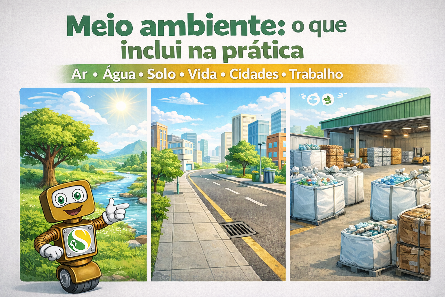 O que é meio ambiente e o que ele inclui na prática?